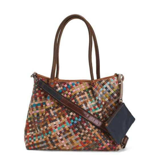 AMERILEATHER Multi Leather Linwood Tote Bag - Picture 1 of 2